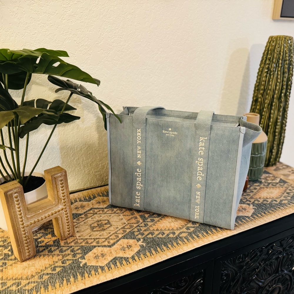 Kate Spade ♠️ KIP Denim Large Tote
